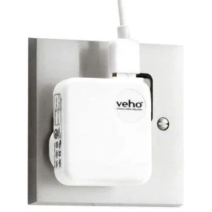 Veho UK USB Ladegerät für iPhone, iPod, iPad - Weiß Bild 1
