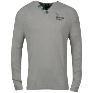 Benzini Men's Sonic Hooded Knit - Grey Marl - S - Grau meliert Bild 1