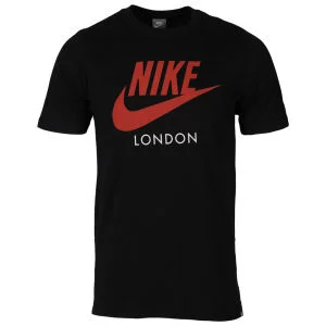 Nike Men's London T-Shirt - Black/Red - S - Black/Red Bild 1