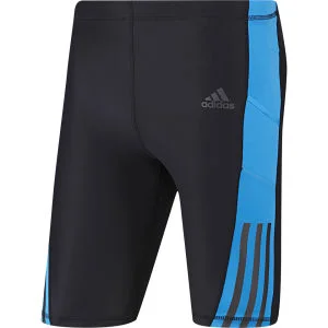 adidas Herren Supernova Kurz Tight - Schwarz/Blau - S - Black/Solar Blue Bild 1