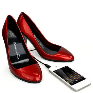 Stiletto Speaker Shoes - Gimme Tunes (Red) Bild 1