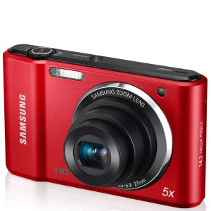 Samsung ES91 Compact Digital Camera (14MP, 5x Optical, 2.7 Inch LCD) - Red Bild 1