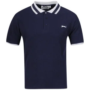 Slazenger Men's Waffle Polo - Navy - S - Marineblau Bild 1