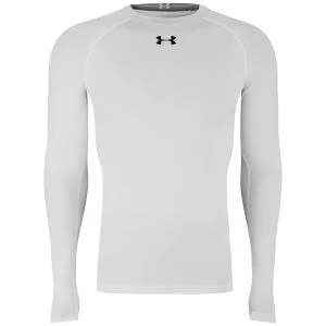 Under Armour Herren Heatgear Sonic Kompression T-Shirt Langarm - weiß/schwarz - S - White/Black Bild 1