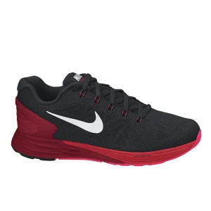 Nike Herren Lunarglide UK 6 Dynamic Support Laufschuhe - schwarz/weiß/rot - UK 7 - Schwarz Bild 1