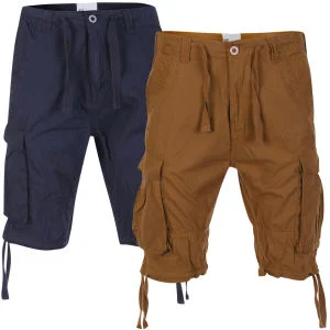 55 Soul Herren 2er-Pack Spirit Shorts - Royal/Tabak - 28 - Navy/Tobacco Bild 1
