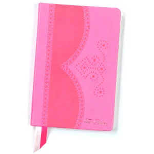 Ted Baker Fluro Pink Brogue Notebook - Medium Bild 1