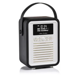 View Quest Retro Mini Bluetooth DAB+ Radio in Schwarz Bild 1
