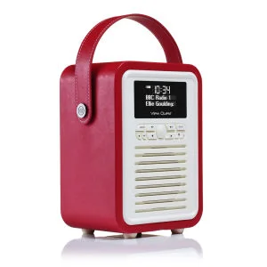 View Quest Retro Mini Bluetooth DAB+ Radio - Red Bild 1