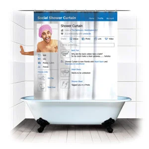 Social Media Duschvorhang Bild 1
