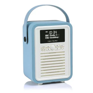View Quest Retro Mini Bluetooth DAB+ Radio - Blue Bild 1