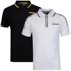 Everlast Men's 2-Pack Polo Shirt - White Raglan Sleeve and Black Tipped Polo - S - White/Black Bild 1