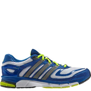 adidas Men's Response Cushion 22 Running Shoe - White/Tech Silver Met/Blue Beauty - 6 - White/Tech Silver Met/Blue Beauty Bild 1