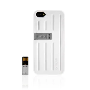 Veho SAEM S7 iPhone Case with Integrated 8GB USB Pen Drive - for iPhone 5/5S - White Bild 1