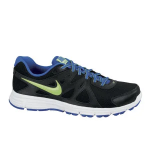 Nike Herren Revolution 2 Laufschuhe - schwarz/weiß/grün - 7 - Black/White/Green Bild 1