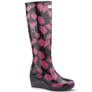 Wedge Welly Savvy Unique Wellington Boots - 3 - Schwarz Bild 1