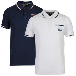 Everlast Men's 2-Pack Polo - Navy/White & White/Navy - S - Navy Multi / White Multi Bild 1