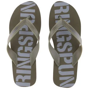 Ringspun Herren Glen Flip Flops - Khaki - 6-7 - Kaki Bild 1