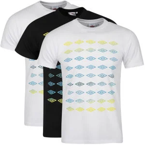 Umbro Men's 3-Pack T-Shirts - White / White / Black - S - White/White/Black Bild 1
