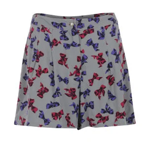 Sugarhill Boutique Women's Bow Print Shorts - Grey - 8 - Grau Bild 1