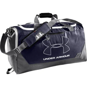 Under Armour Herren Hustle Medium Duffle Tasche - Mitternacht Royalblau/Weiß Bild 1