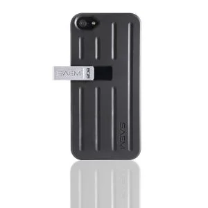 Veho SAEM S7 iPhone Case with Integrated 8GB USB Pen Drive - for iPhone 5/5S - Black Bild 1