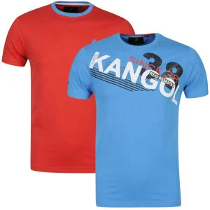 Kangol Men's Cappello and Botch 2 Pack T-shirts - Blue/Red - S - Blue/Red Bild 1