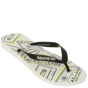 Havaianas Unisex 4 Nite Flip Flops - White/Black - 33/34 - Weiß Bild 1