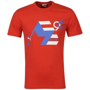 Puma Men's Atlanta Graphic T-Shirt - Tomato Red - S - Tomato Red Bild 1