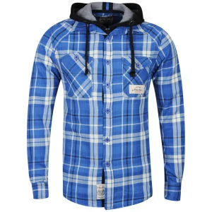 Brave Soul Men's Vatican Hooded Shirt - Navy - S - Marineblau Bild 1