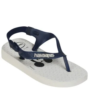 Havaianas Baby Mickey Flip Flops - White/Navy Blue - 1/2 - White/Navy Blue Bild 1