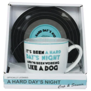 Lennon & McCartney Tasse und Untertassen-Set- A Hard Days Night Bild 1