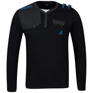 Kangol Men's Fez Jersey Long Sleeved T-Shirt - Black - S - Schwarz Bild 1