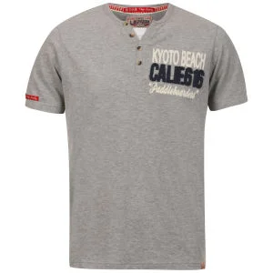 Tokyo Laundry Men's Carrington Kyoto Beach T-Shirt - Light Grey Marl - S - Hellgrau meliert Bild 1