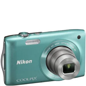 Nikon Coolpix S3300 Compact Digital Camera - Green (16MP, 6x Optical Zoom, 2.7 Inch LCD) - Grade A Refurb Bild 1