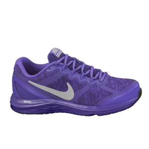 Nike Damen Dual Fusion Run 3 Flash Dynamic Support Laufschuhe - lila/silber - UK 4 - Violet Bild 1