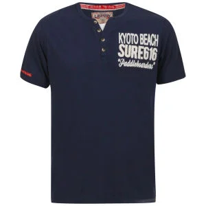 Tokyo Laundry Men's Carrington Kyoto Beach T-Shirt - Mood Indigo - S - Mood Indigo Bild 1