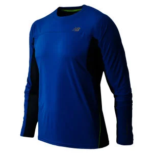 New Balance Herren Running Impact Ice T-Shirt Langarm - blau/türkis - S - Laser Blue/Petrol Bild 1