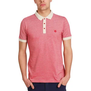 Mas-if Men's Utah 2 Tone Pique Polo Shirt- Red/Ecru - S - Red/Ecru Bild 1