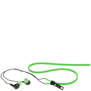 iHip Zip Tangle Free Zippered Earphones - Green Bild 1
