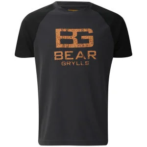 Craghoppers Men's Bear Grylls Technical T-Shirt (Large Logo) - Black Pepper - S - Black Pepper Bild 1
