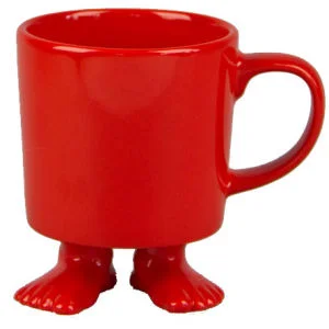 Efeet Tasse mit Füßen - Rot Bild 1