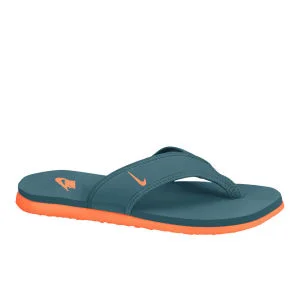 Nike Männer Celso Riemen Plus Flip Flops - Marineblau/Orange - 7 - Green/Orange Bild 1