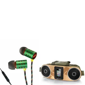 The House of Marley Bag of Rhythm Portable Audio System & Midnight Ravers Earphones with Mic - Rasta Bild 1