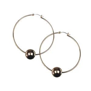 French Connection Ball Drop Hoop Earrings Bild 1