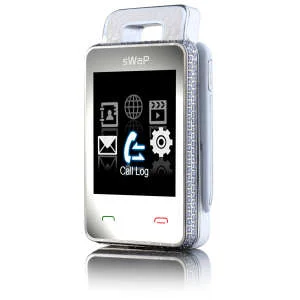 sWap Nova Crystal: World's Smallest Mobile Phone - White Bild 1