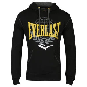 Everlast Men's Large Print Hooded Sweat - Black/Yellow - S - Black/Yellow Bild 1