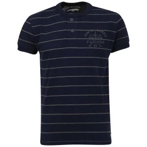 Jack & Jones Vintage Men's Wilson Henley T - Shirt - Colour 1 - XXL - Schwarzer Streifen Bild 1