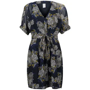 VILA Women's Derika Dress - Navy - XS - Marineblau Bild 1