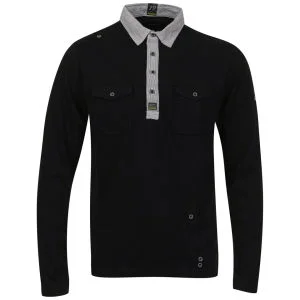 Brave Soul Men's Prometheus Jersey Combo Shirt - Black - S - Schwarz Bild 1